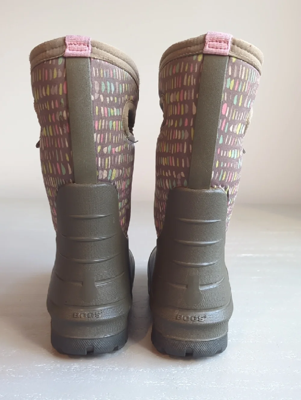 Bogs Girls Boots Rain Snow Olive Green size‎ 13